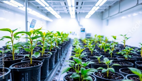 Laboratory plant growth experiment, sterile environment,  micropropagation,  in vitro