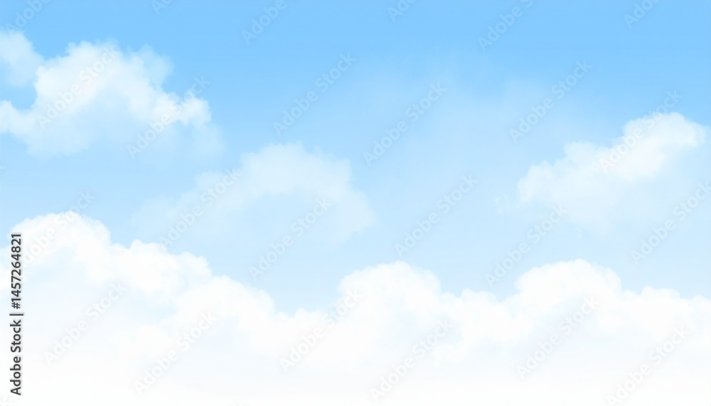 light and bright blue sky with clouds