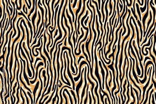 Exotic Wildlife Pattern with Flowing, Organic Zebra Lines
