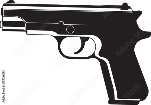 gun isolated on white, gun glock 17