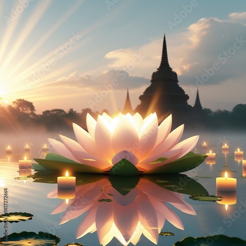 Lotus Radiance: Vesak Blessings of Light