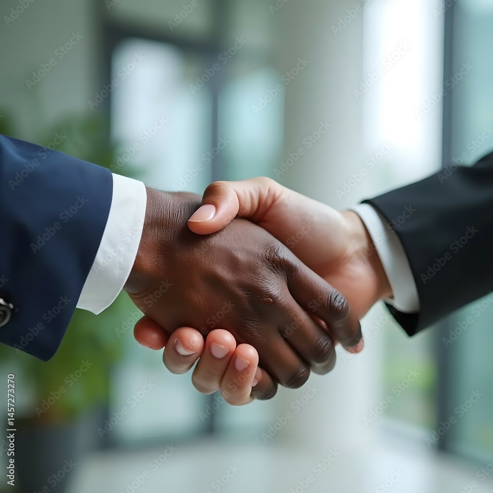 Diverse Corporate Executives Handshake Diverse Corporate Executives Handshake