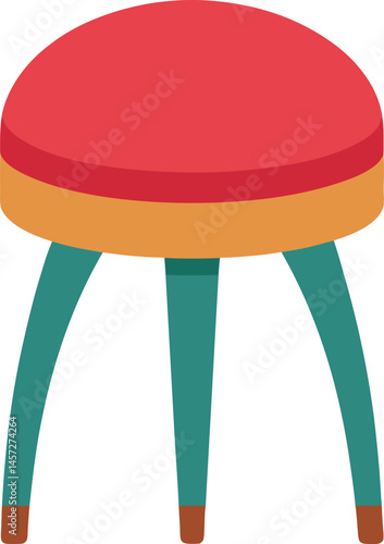 vanity stool vector clipart