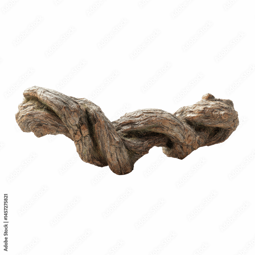 Twisted Old Vine Branch Isolated on Blue Screen Twisted Old Vine Branch Isolated on Blue Screen