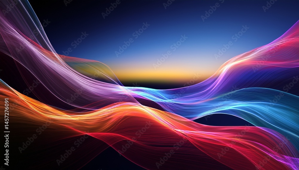 flowing light waves create mesmerizing dance of colors and motio flowing light waves create mesmerizing dance of colors and motio