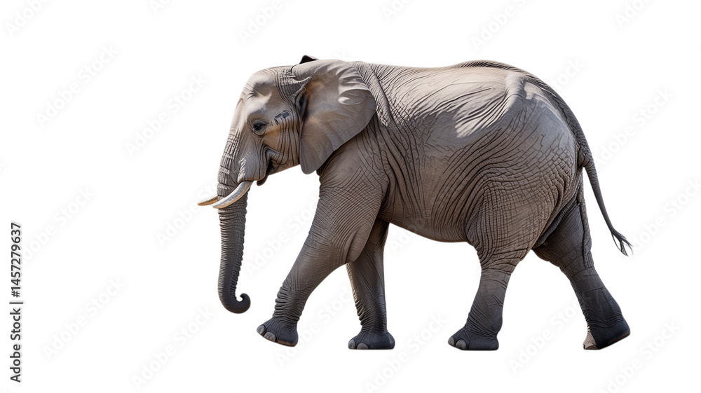Fototapeta premium Elephant isolated on transparent background