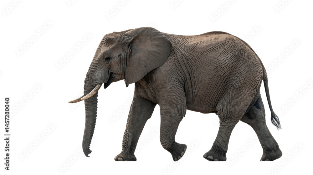 Fototapeta premium Elephant isolated on transparent background