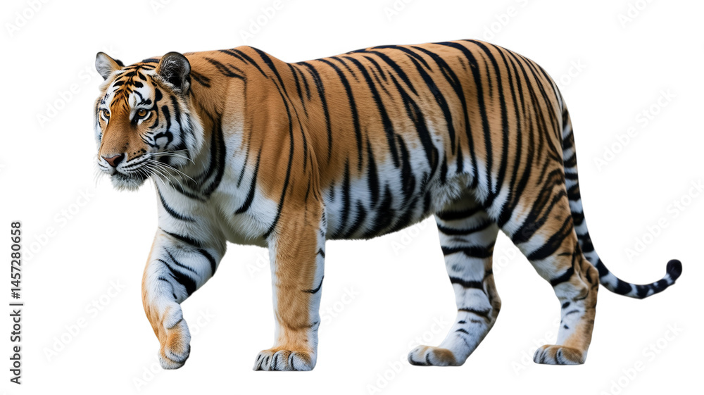Obraz premium Bengal Tiger isolated on transparent background