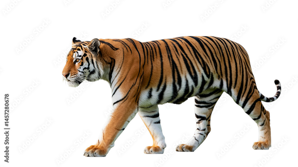 Obraz premium Bengal Tiger isolated on transparent background