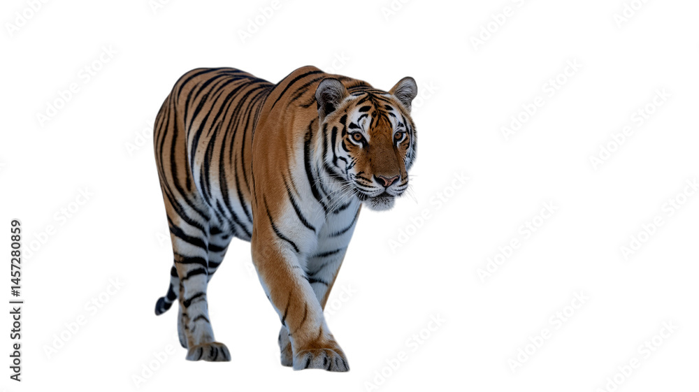 Obraz premium Bengal Tiger isolated on transparent background