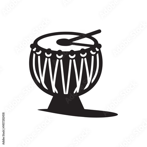 Rhythmic Harmony: A Captivating Collection of Tabla Vector Silhouettes Showcasing the Unique Shape, Vibrant Sound, and Cultural Significance of This Iconic Indian Percussion Instrument.
