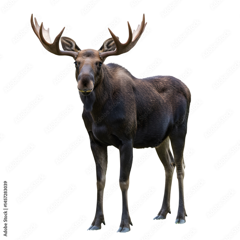 Majestic Moose in the Wild on transparent background Majestic Moose in the Wild on transparent background