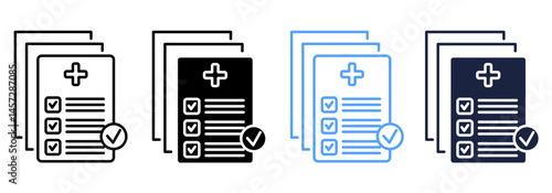 Medical History best icon sheet with multi-style design collection