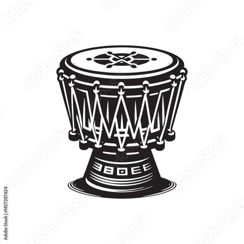 Dynamic Rhythms: A Striking Collection of Talking Drum Vector Silhouettes Capturing the Unique Shape, Expressive Sound, and Cultural Significance of This Iconic African Percussion Instrument.
