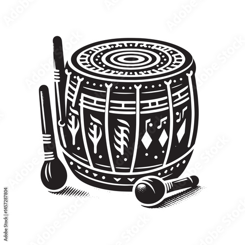 Dynamic Rhythms: A Striking Collection of Talking Drum Vector Silhouettes Capturing the Unique Shape, Expressive Sound, and Cultural Significance of This Iconic African Percussion Instrument.
