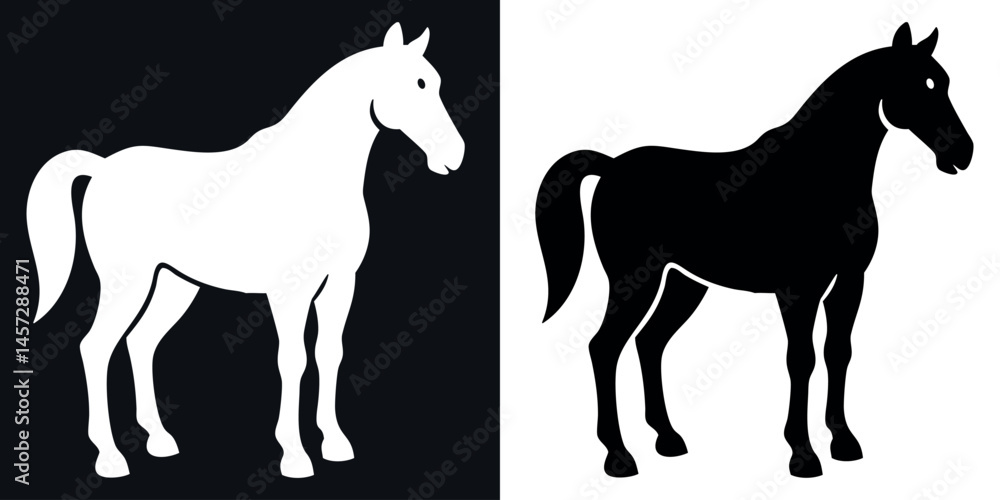 Fototapeta premium Horse Icon Silhouette