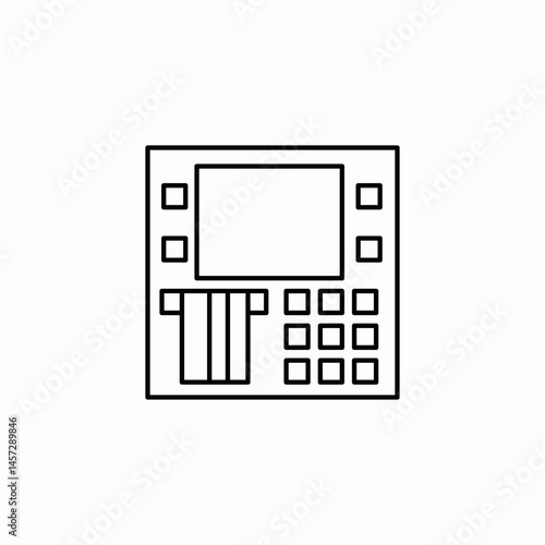 atm machine cash icon sign vector