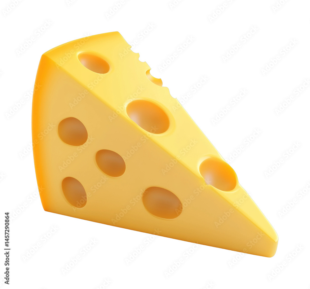 Wedge of swiss cheese with holes on display, cut out - stock png. Wedge of swiss cheese with holes on display, cut out - stock png.