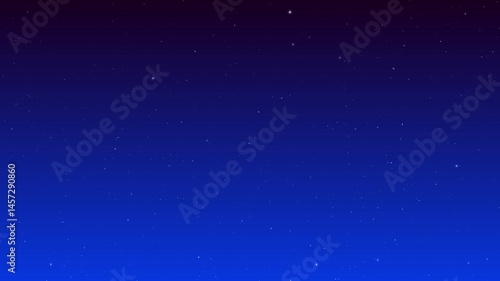 Twinkling and Fallen Star Animation on a Blue Background, Star Animation, Animated Glowing Star