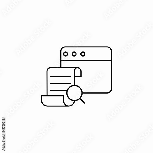 browser window icon sign vector