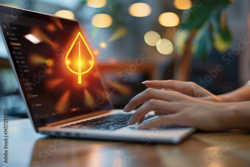 User Interacting With Digital Alert