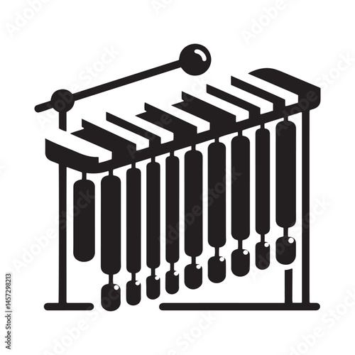 Melodic Resonance: A Stunning Collection of Vibraphone Vector Silhouettes Capturing the Unique Shape, Clear Tones, and Harmonic Beauty of This Iconic Percussion Instrument.
