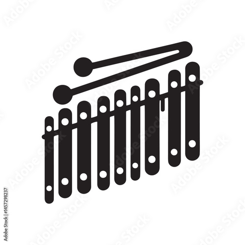 Melodic Resonance: A Stunning Collection of Vibraphone Vector Silhouettes Capturing the Unique Shape, Clear Tones, and Harmonic Beauty of This Iconic Percussion Instrument.
