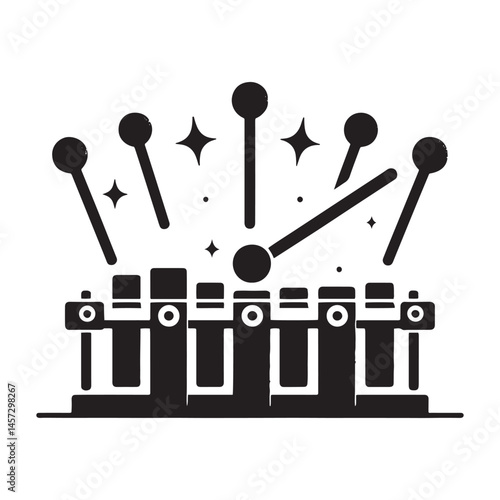 Melodic Resonance: A Stunning Collection of Vibraphone Vector Silhouettes Capturing the Unique Shape, Clear Tones, and Harmonic Beauty of This Iconic Percussion Instrument.
