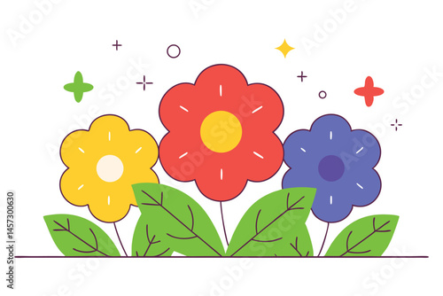 Chunky, rounded petals stacked like gumdrops around a central seed