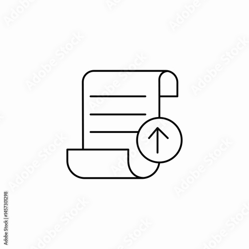 document upload icon sign vector