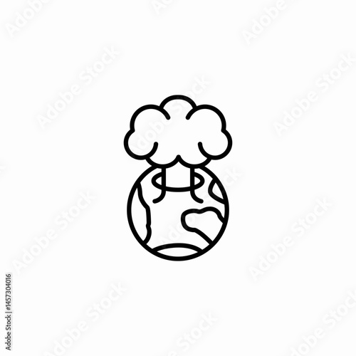 globe explosion danger icon sign vector