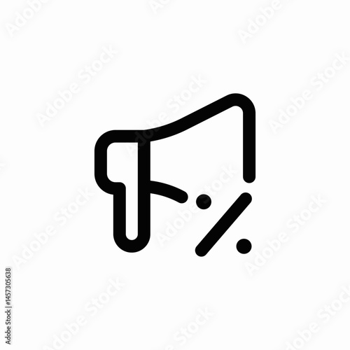 megaphone percentage sale icon sign vector