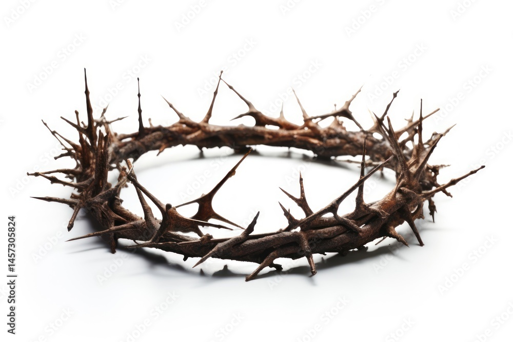 Fototapeta premium Crown of Thorns white background accessories accessory.