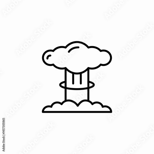 nuclear explosion bomb icon sign vector