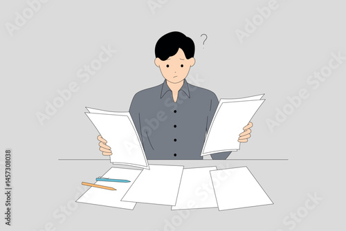 A Confused Man Thoroughly Reviewing Various Papers while Contemplating with a Question Mark