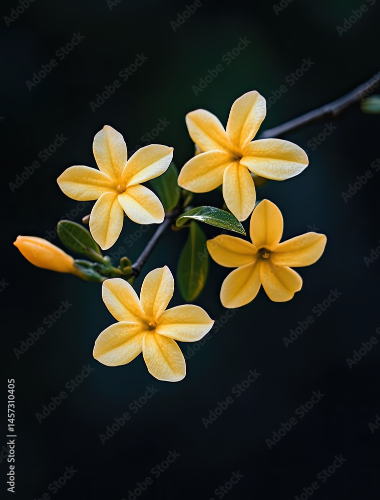 Fototapeta premium Close-up of delicate yellow flowers