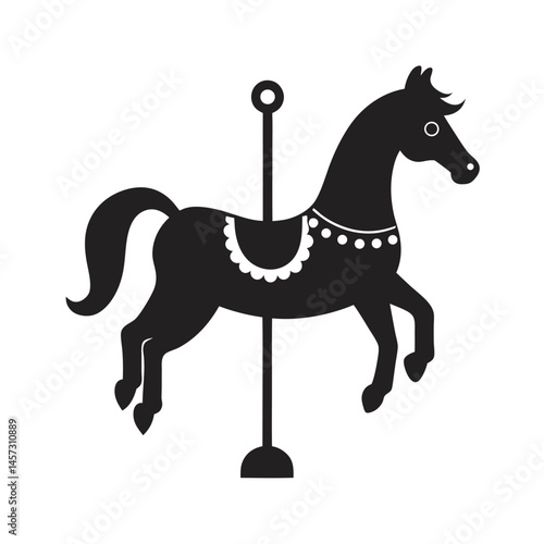 Horse On Carousel Merry Ride