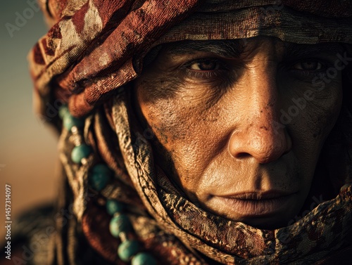 Close-up of a person's face...