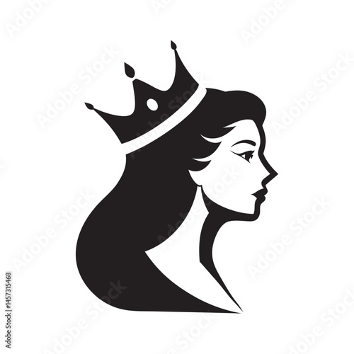 Queen Wearing Crown Profile View