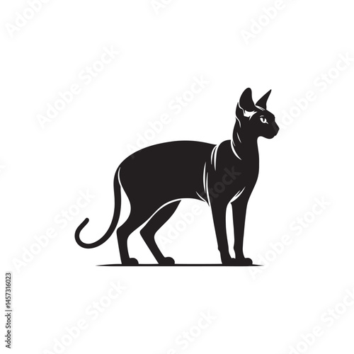 Unique Elegance: A Captivating Collection of Sphynx Vector Silhouettes Highlighting the Distinctive Hairless Body, Graceful Posture, and Playful Personality of This Charismatic Feline Breed.
