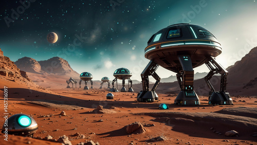Village on Mars controlled by Artificial Intelligence