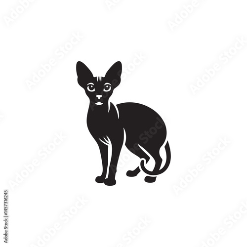 Unique Elegance: A Captivating Collection of Sphynx Vector Silhouettes Highlighting the Distinctive Hairless Body, Graceful Posture, and Playful Personality of This Charismatic Feline Breed.
