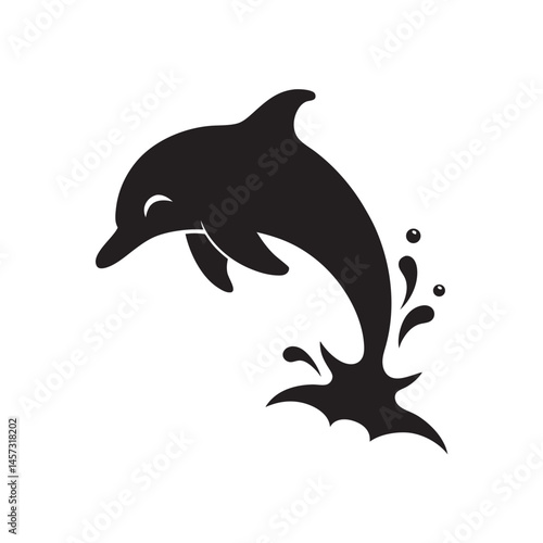 Dolphin Jumping Into Ocean Splash