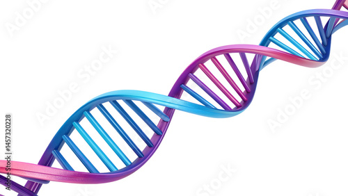A colorful dna double helix structure against black backdrop