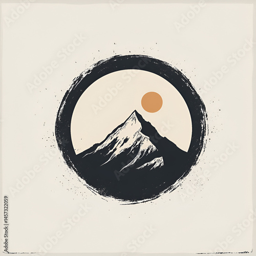simple logo, mountain