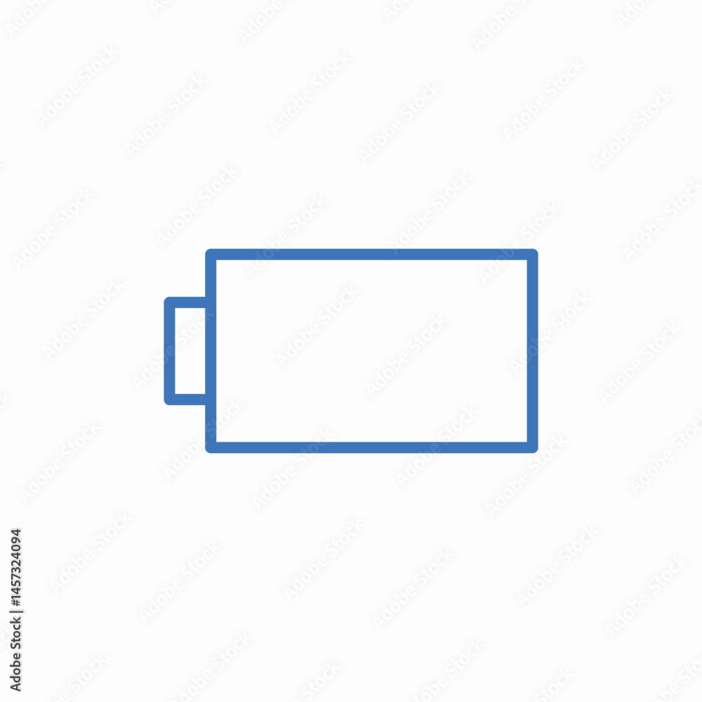 battery horizontal empty icon sign vector battery horizontal empty icon sign vector