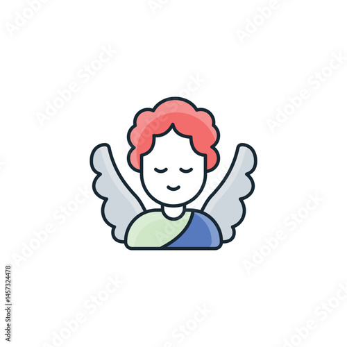 Eros icon design with white background stock illustration