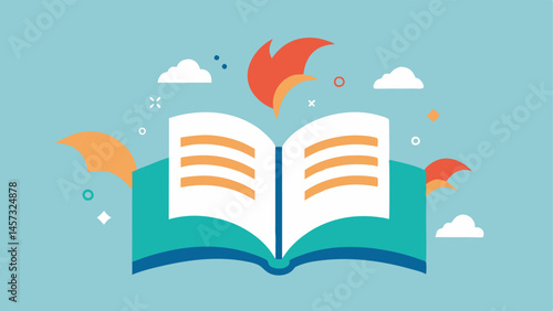 Book with Pages Turning A book with pages being turned one by one with words like failures learning and success portraying how knowledge accumulates through persistence.