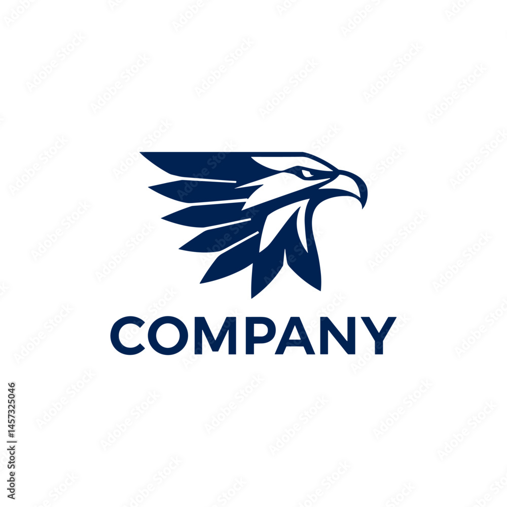 Fototapeta premium Modern logo design, centered on a white background