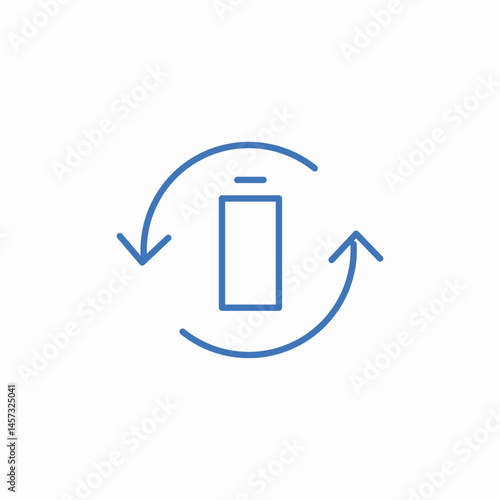 battery recycle arrows icon sign vector